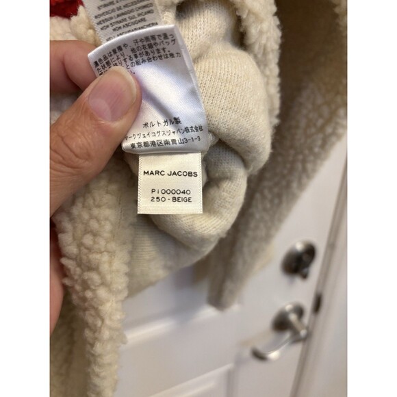 CPFM × MARC JACOBS TATTOO FLEECE JACKET Size: Large Beige unisex teddy Fur - Picture 8 of 12